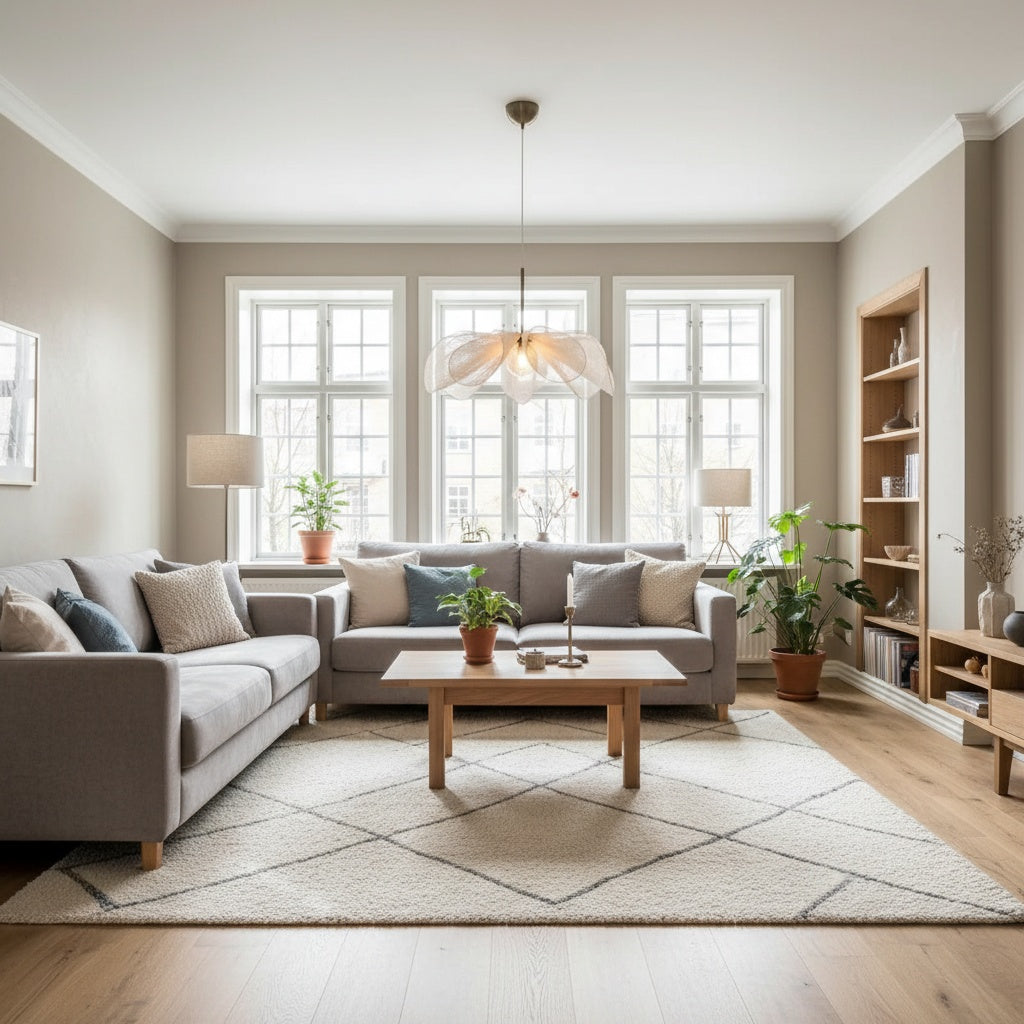 Vintage Fabric Pendant Light