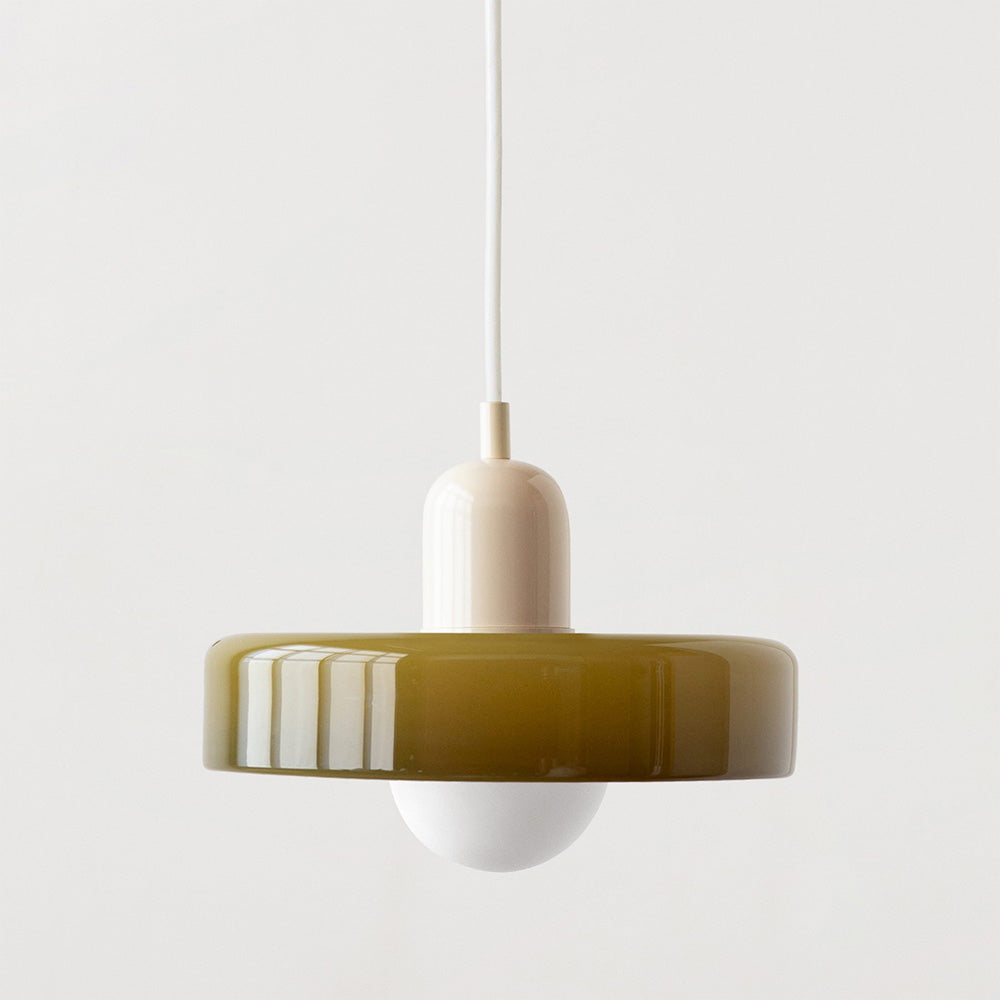 Bauhaus Colored Glass Pendant Light