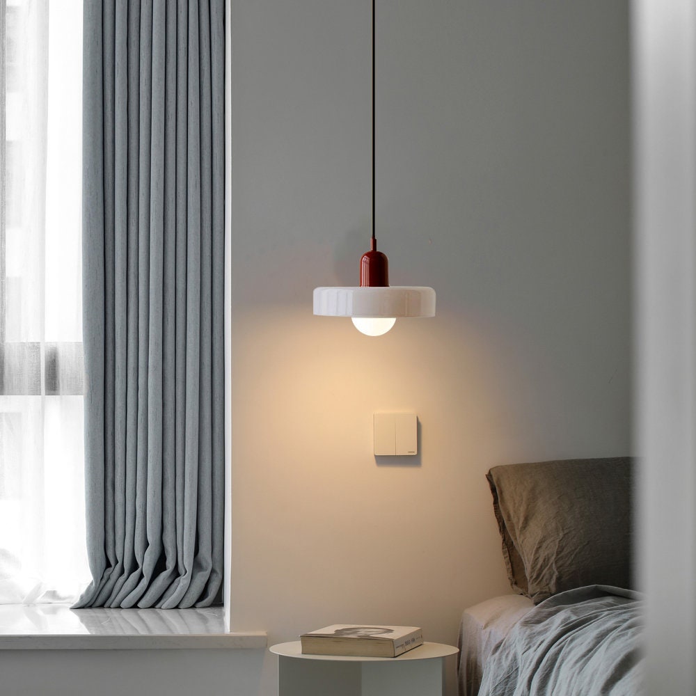 Bauhaus Colored Glass Pendant Light