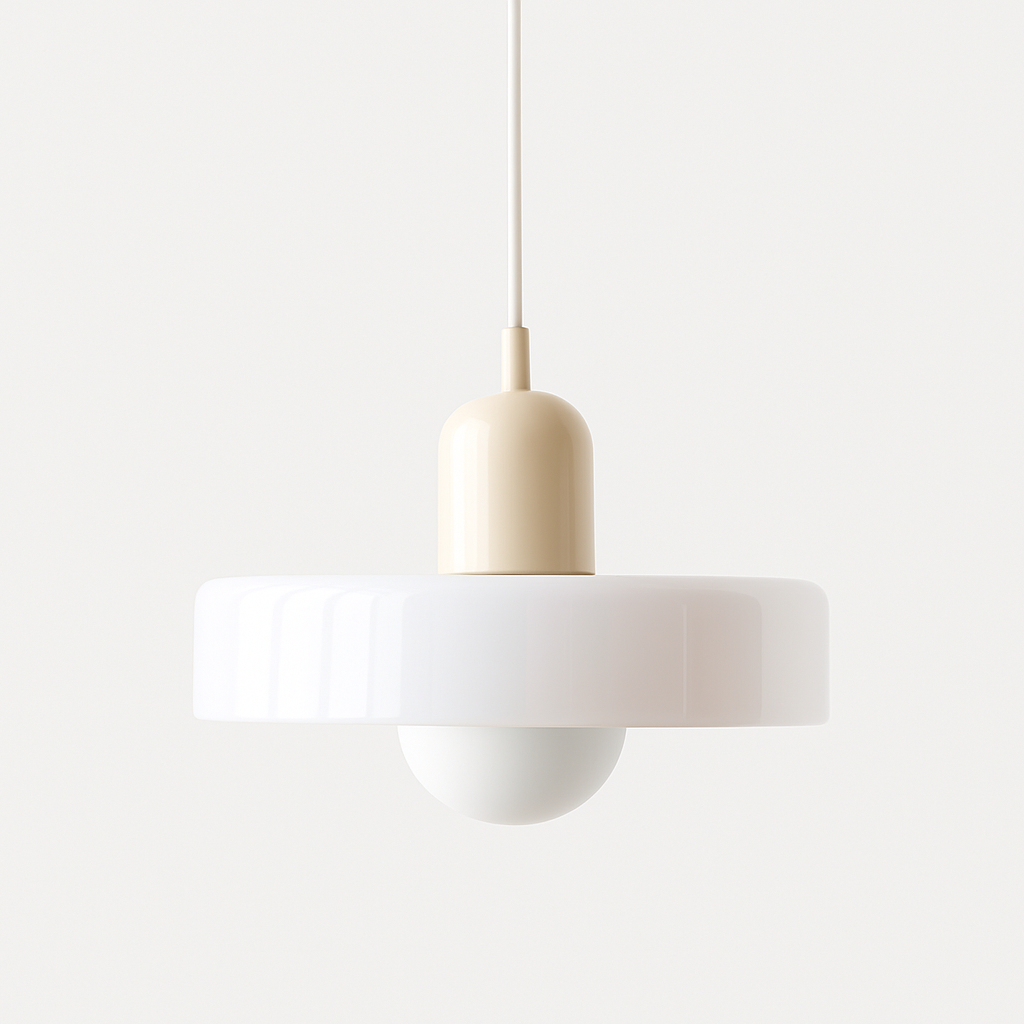 Bauhaus Colored Glass Pendant Light