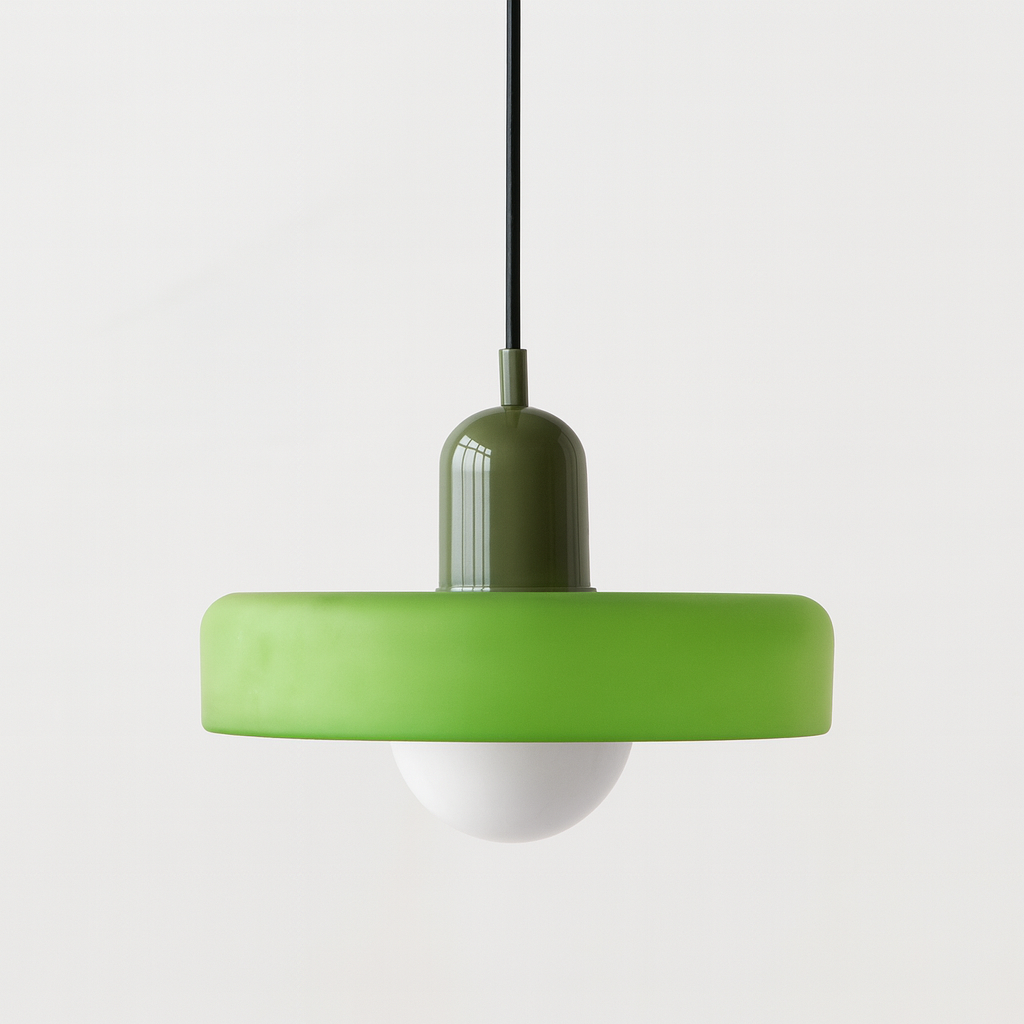 Bauhaus Colored Glass Pendant Light