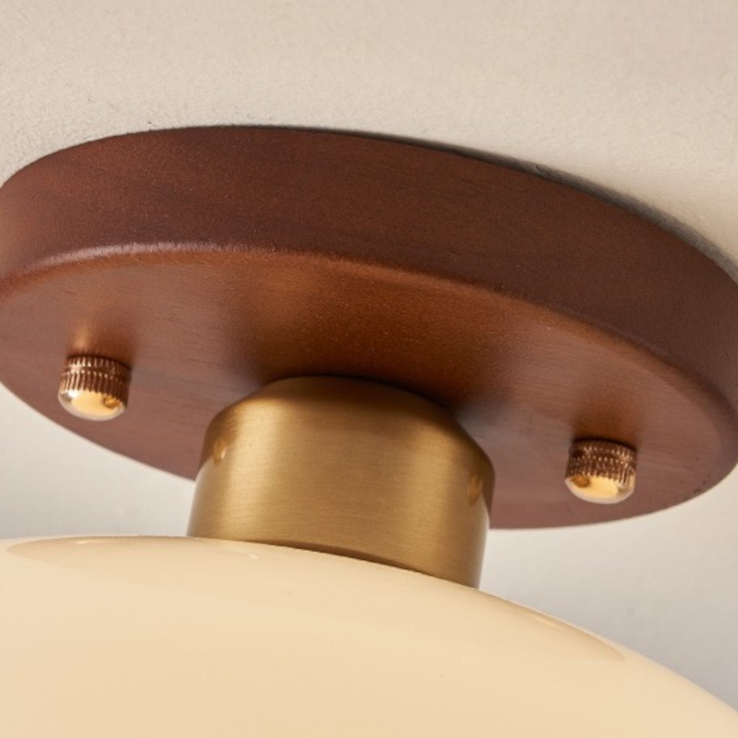 French Bauhaus Cream Ceiling Light