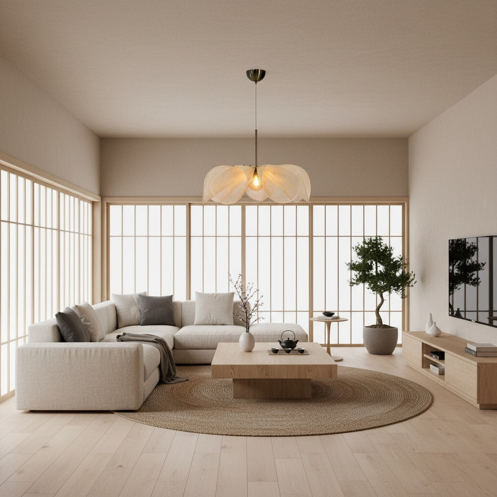 Vintage Fabric Pendant Light