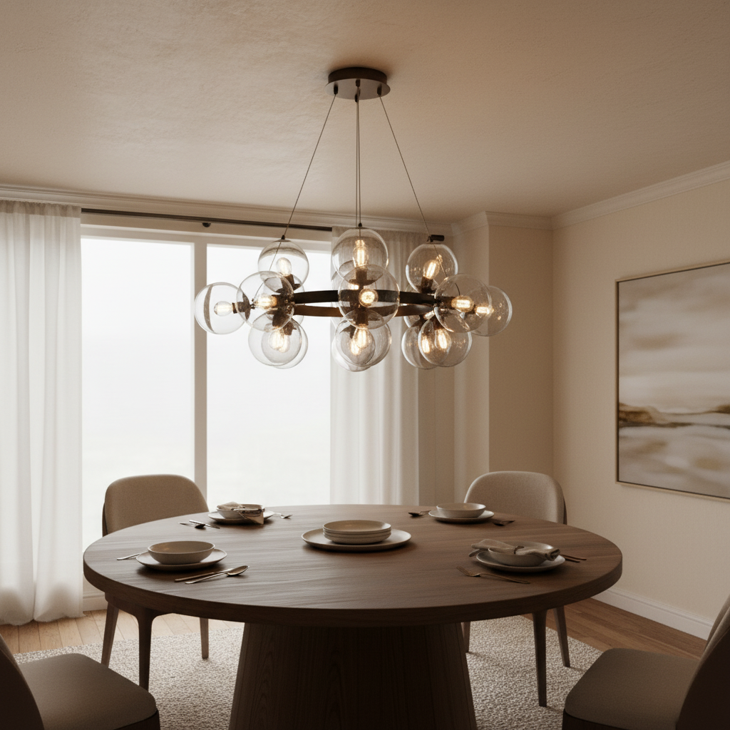 Modern Cluster Globe Chandelier