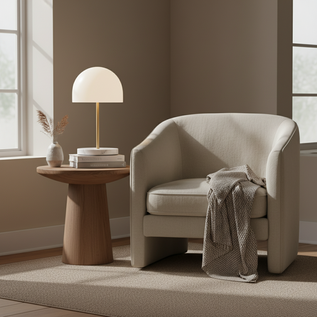 Modern Marble Base Dome Table Lamp