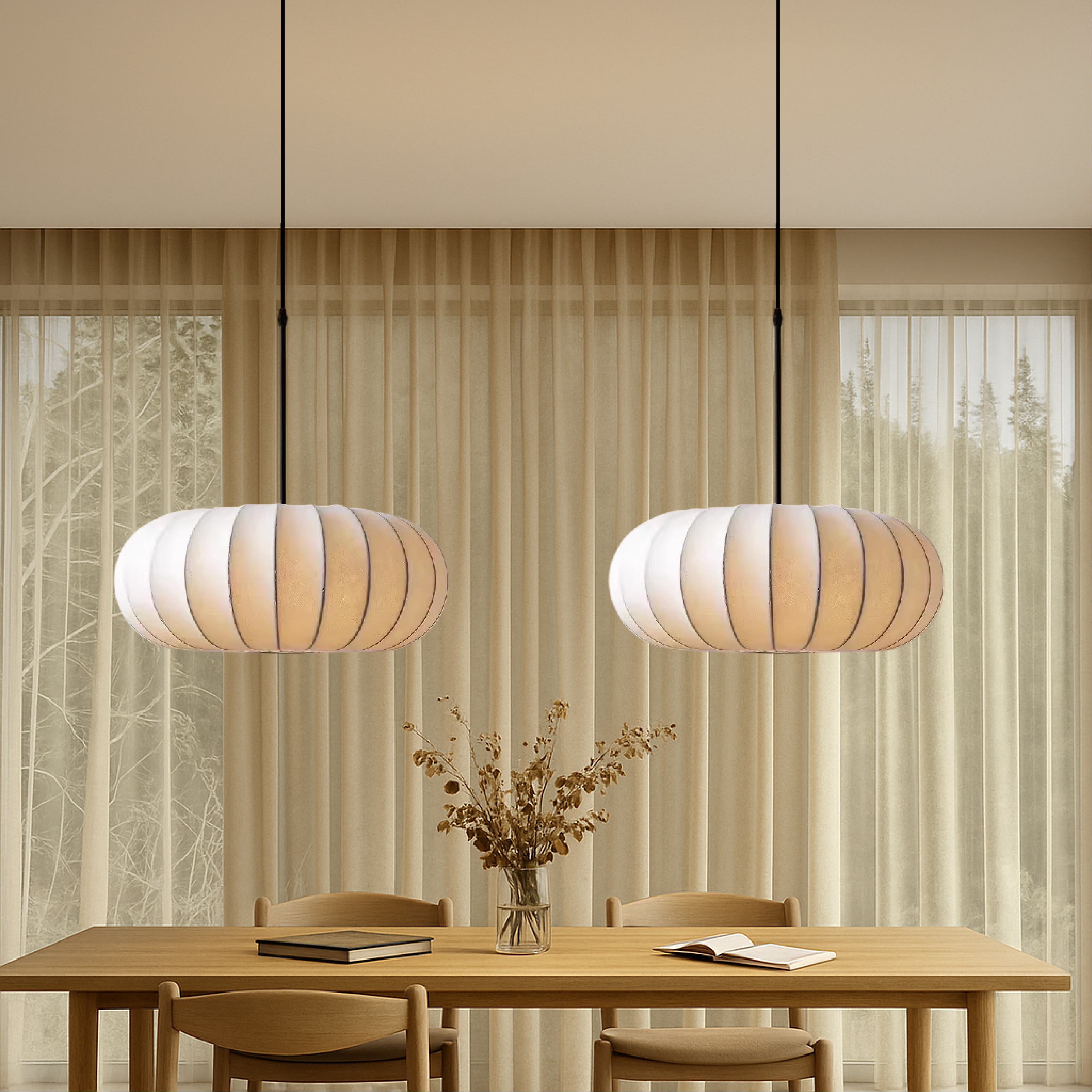 Verona Silk Pendant Light
