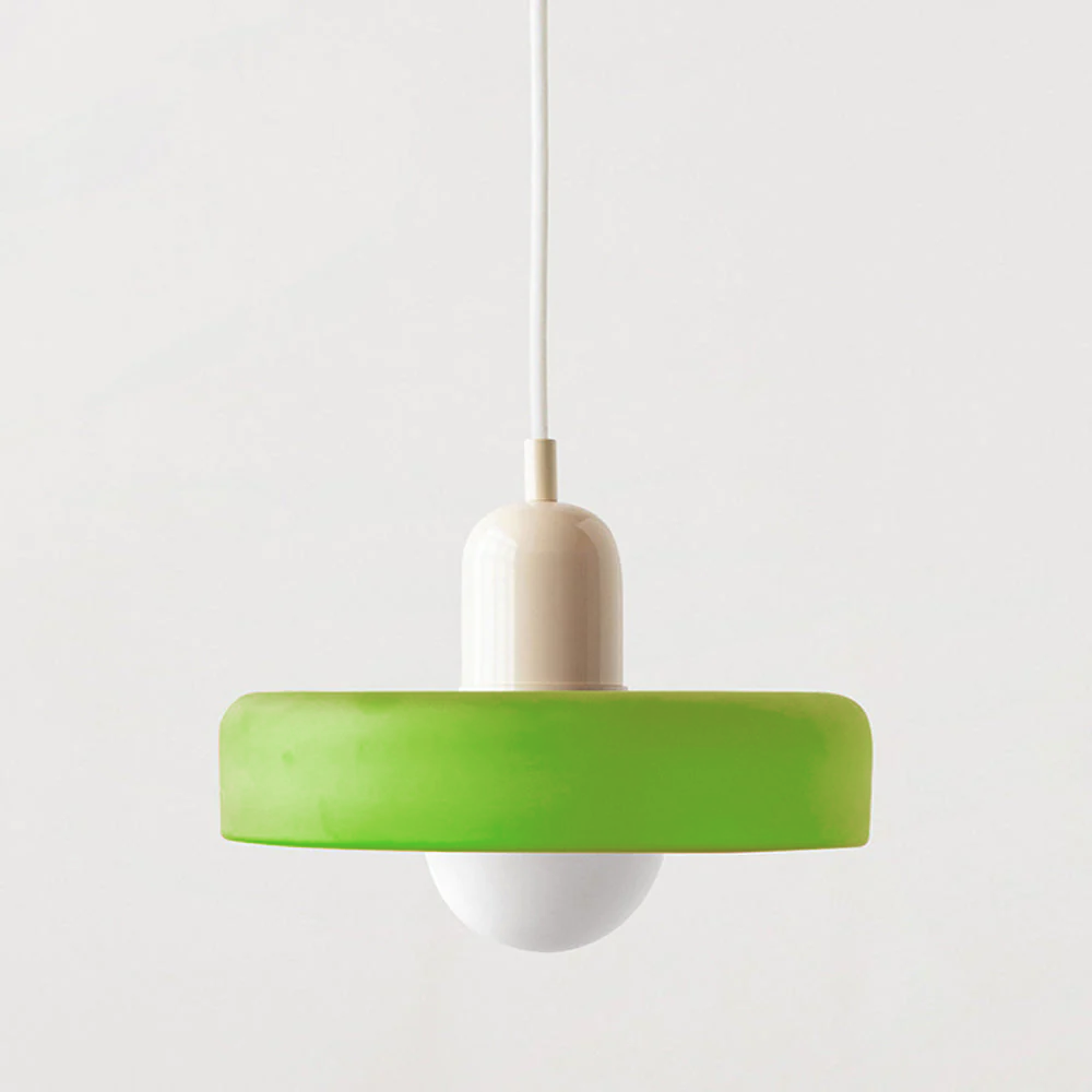 Bauhaus Colored Glass Pendant Light