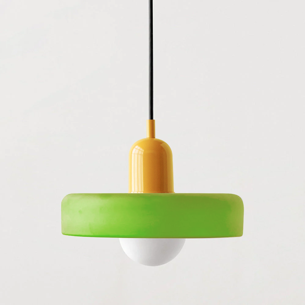 Bauhaus Colored Glass Pendant Light