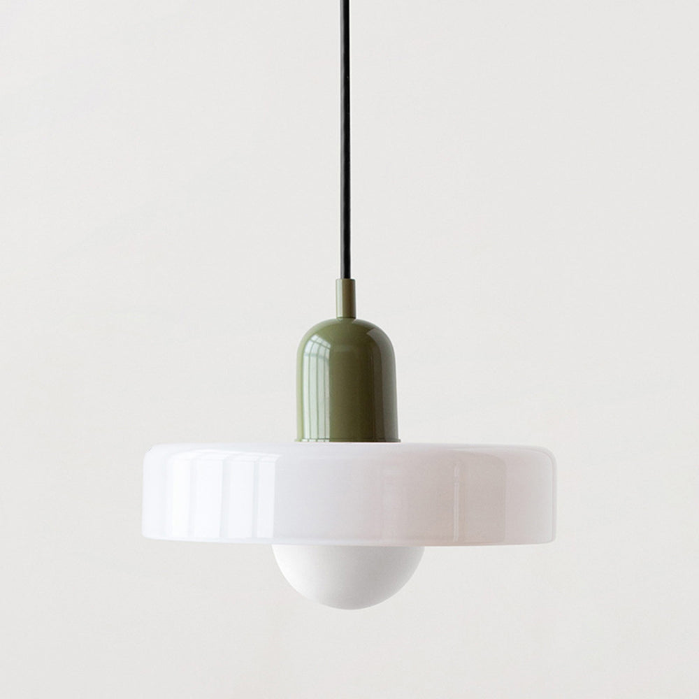 Bauhaus Colored Glass Pendant Light