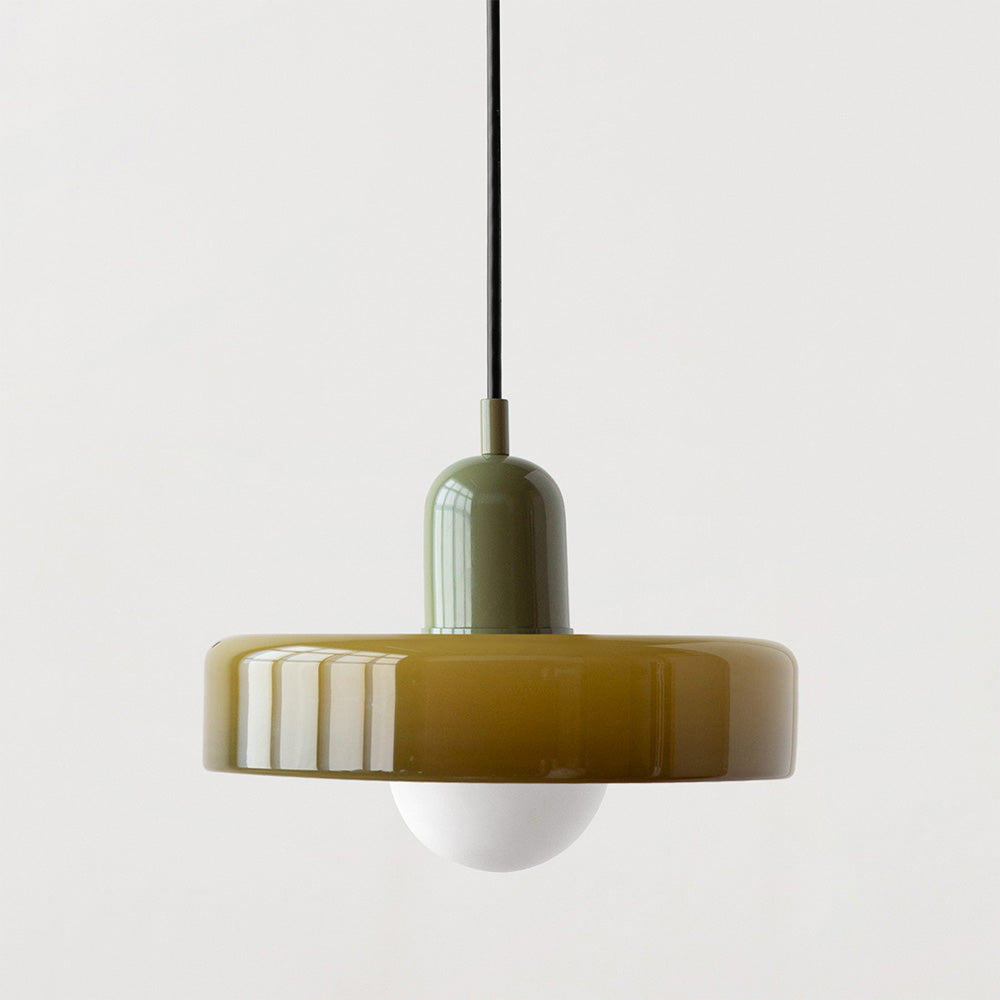 Bauhaus Colored Glass Pendant Light