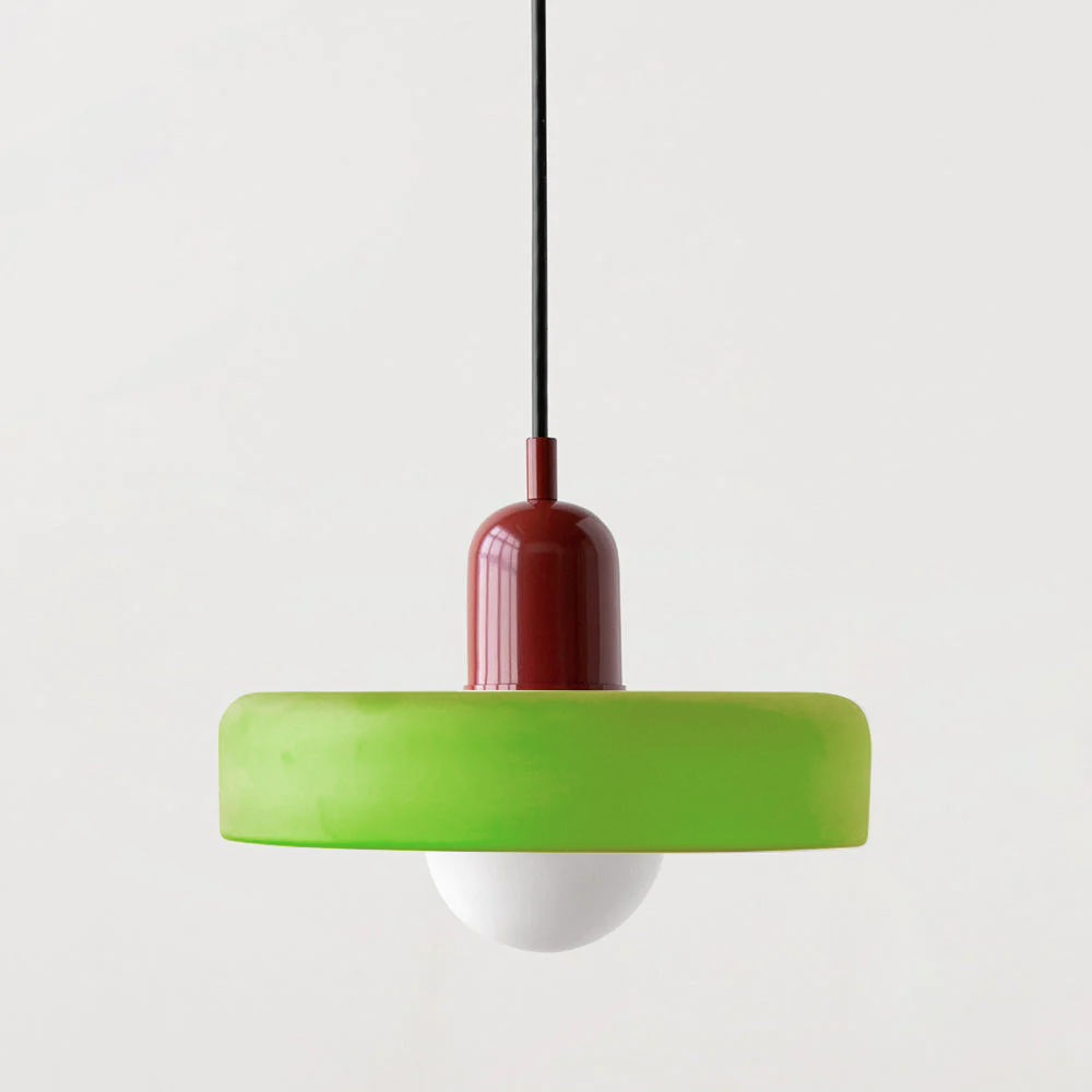 Bauhaus Colored Glass Pendant Light