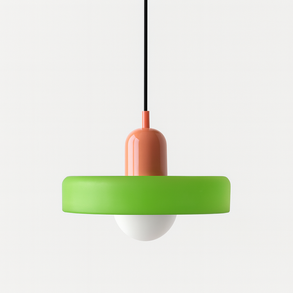 Bauhaus Colored Glass Pendant Light