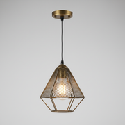 Geometric Mesh Pendant Light